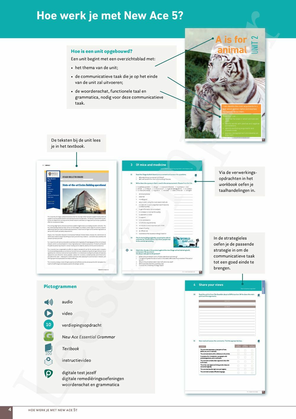 Preview: New Ace 5 Workbook (incl. New Ace Essential Grammar en Pelckmans Portaal)