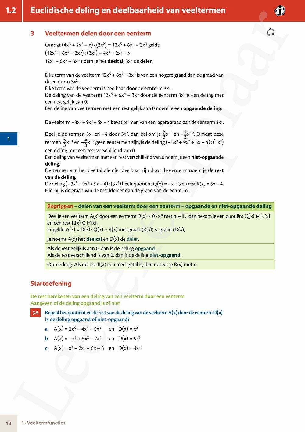 Preview: Matrix Wiskunde 5 Analyse deel 1: functieonderzoek Doorstroom Gevorderde wiskunde Handboek (incl. Pelckmans Portaal)