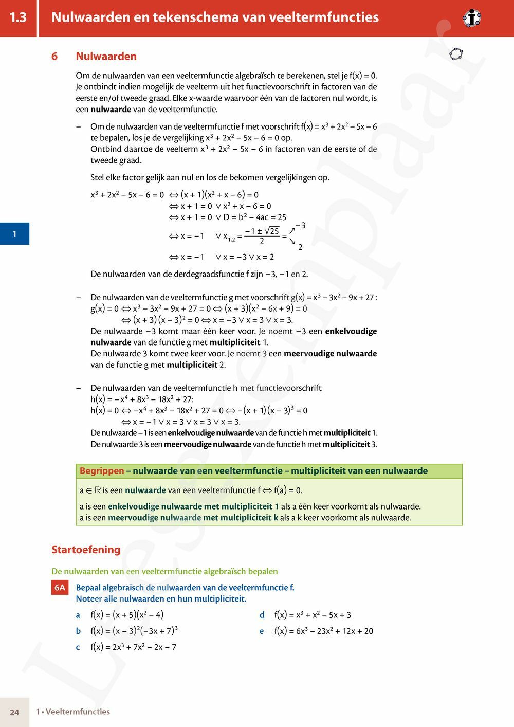 Preview: Matrix Wiskunde 5 Analyse deel 1: functieonderzoek Doorstroom Gevorderde wiskunde Handboek (incl. Pelckmans Portaal)