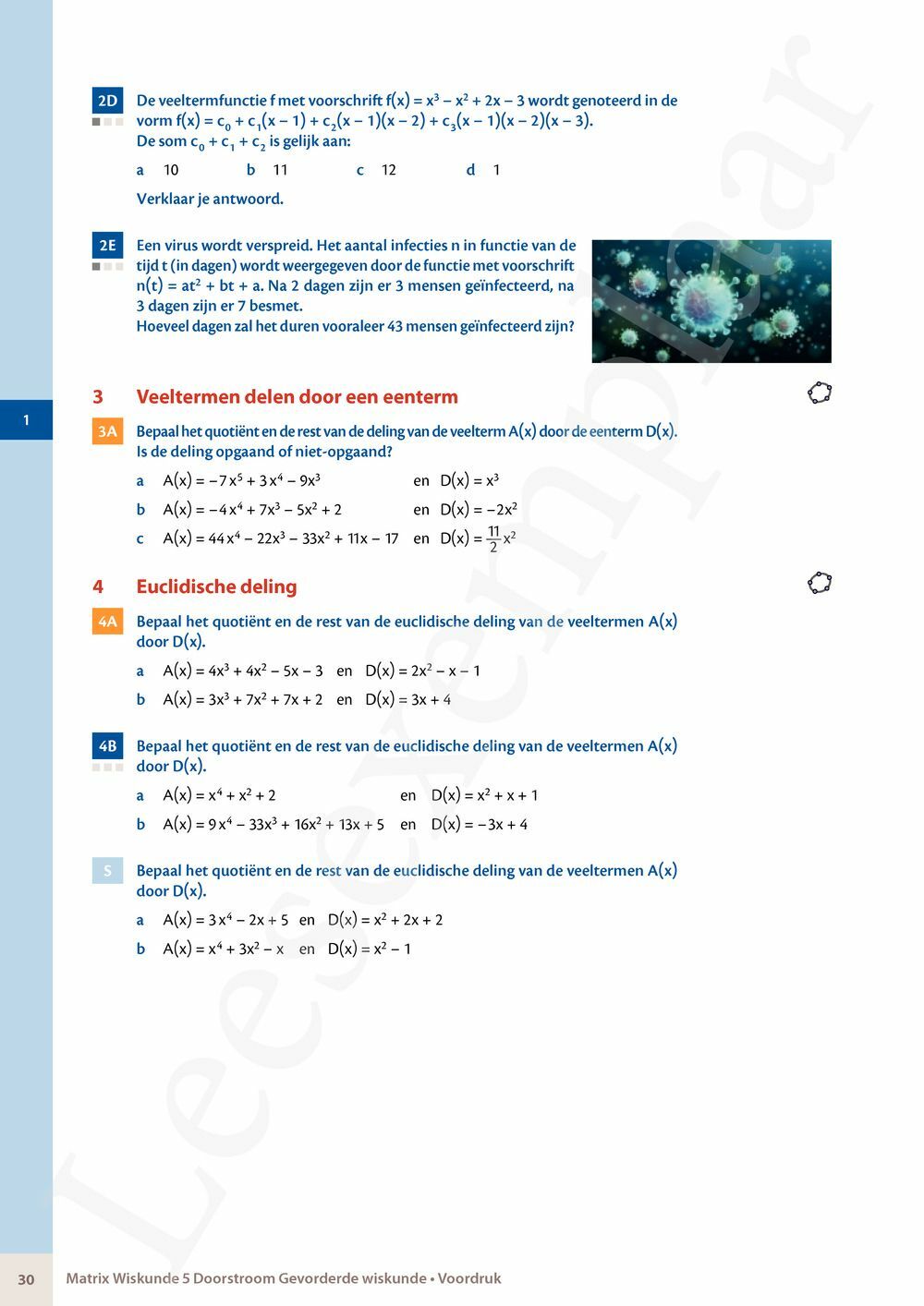 Preview: Matrix Wiskunde 5 Analyse deel 1: functieonderzoek Doorstroom Gevorderde wiskunde Handboek (incl. Pelckmans Portaal)