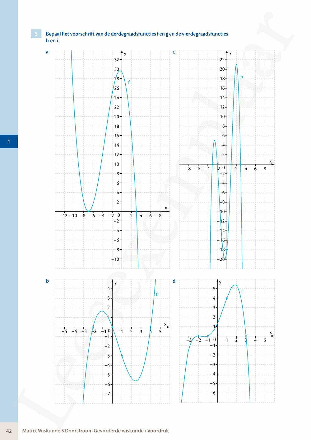 Preview: Matrix Wiskunde 5 Analyse deel 1: functieonderzoek Doorstroom Gevorderde wiskunde Handboek (incl. Pelckmans Portaal)