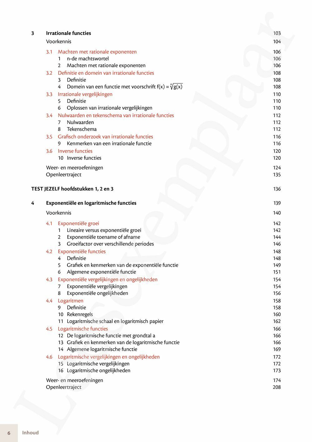 Preview: Matrix Wiskunde 5 Analyse deel 1: functieonderzoek Doorstroom Gevorderde wiskunde Handboek (incl. Pelckmans Portaal)