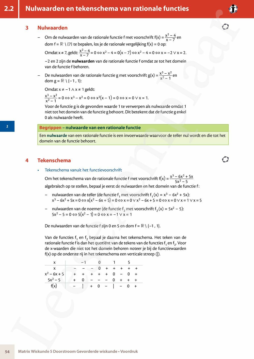 Preview: Matrix Wiskunde 5 Analyse deel 1: functieonderzoek Doorstroom Gevorderde wiskunde Handboek (incl. Pelckmans Portaal)