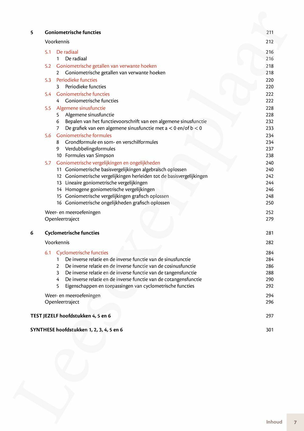 Preview: Matrix Wiskunde 5 Analyse deel 1: functieonderzoek Doorstroom Gevorderde wiskunde Handboek (incl. Pelckmans Portaal)