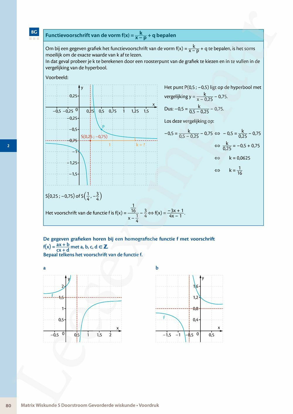 Preview: Matrix Wiskunde 5 Analyse deel 1: functieonderzoek Doorstroom Gevorderde wiskunde Handboek (incl. Pelckmans Portaal)