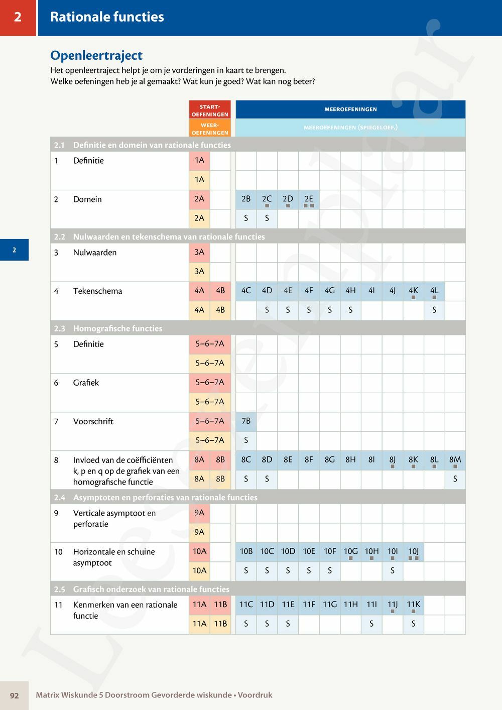 Preview: Matrix Wiskunde 5 Analyse deel 1: functieonderzoek Doorstroom Gevorderde wiskunde Handboek (incl. Pelckmans Portaal)