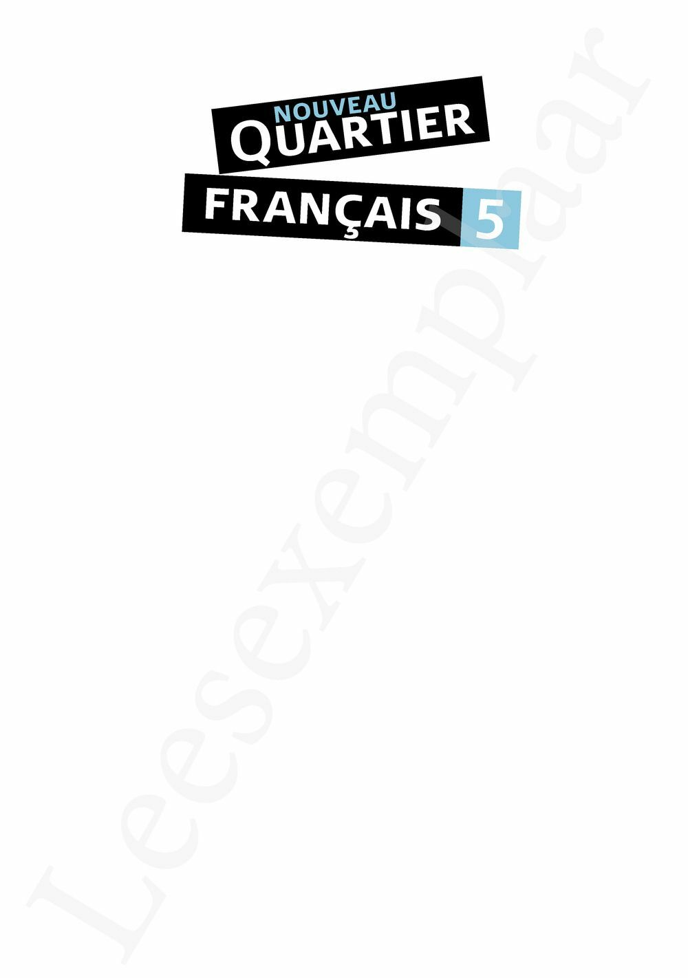 Preview: Nouveau Quartier français 5 Lectures (incl. Pelckmans Portaal)