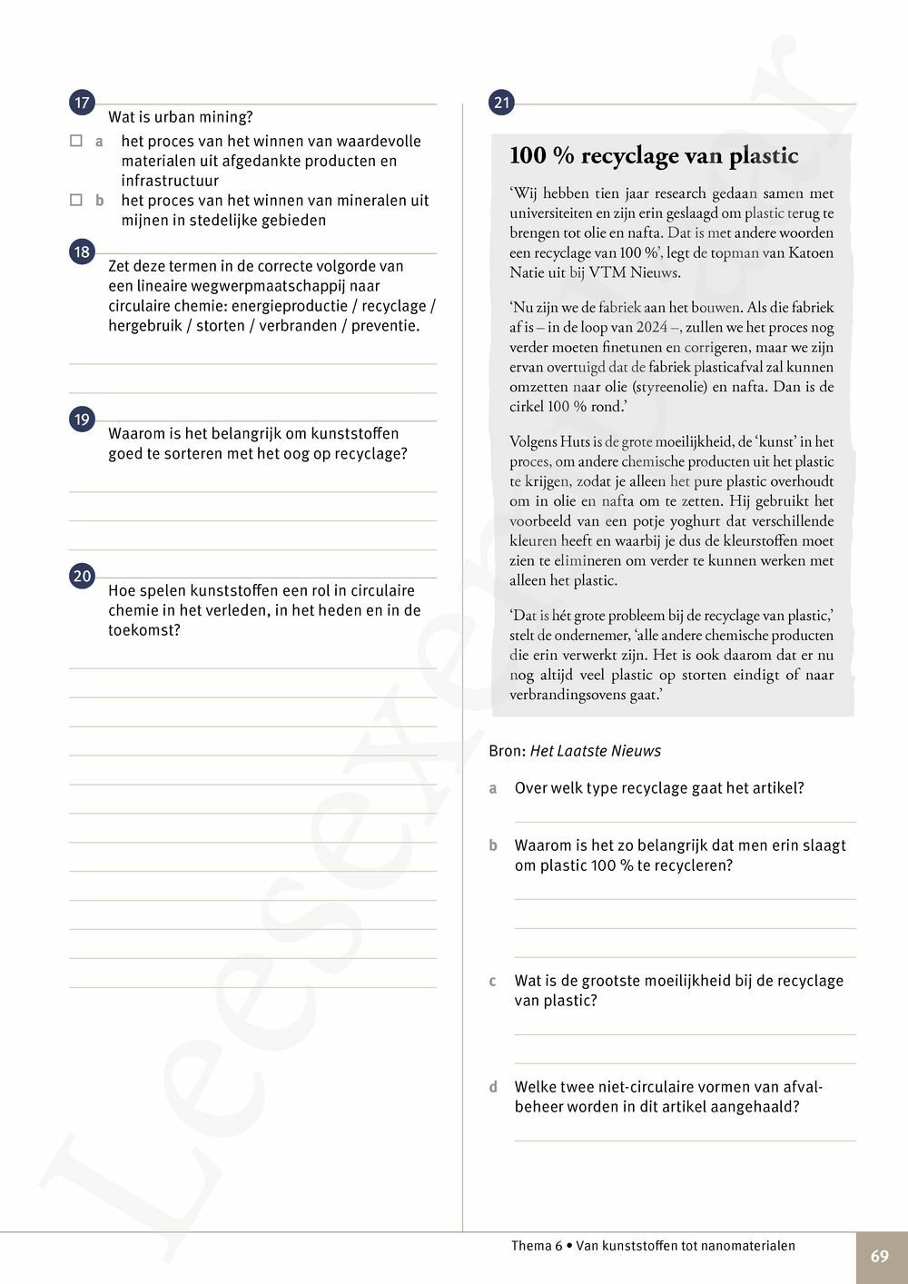 Preview: Focus Natuurwetenschappen 5 Leerwerkboek (incl. Pelckmans Portaal)