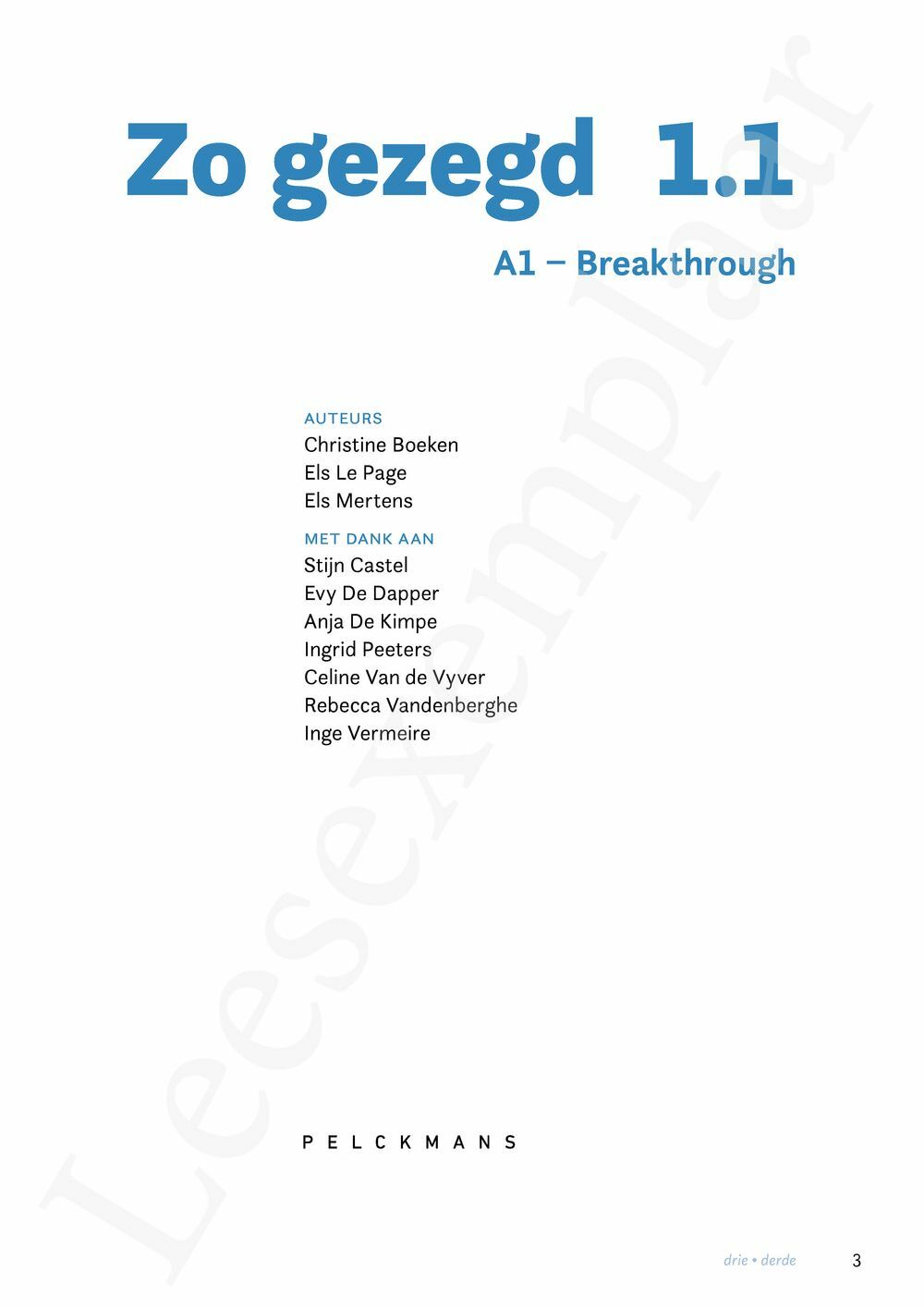 Preview: Zo gezegd 1.1 Breakthrough Leerwerkboek (editie 2024)